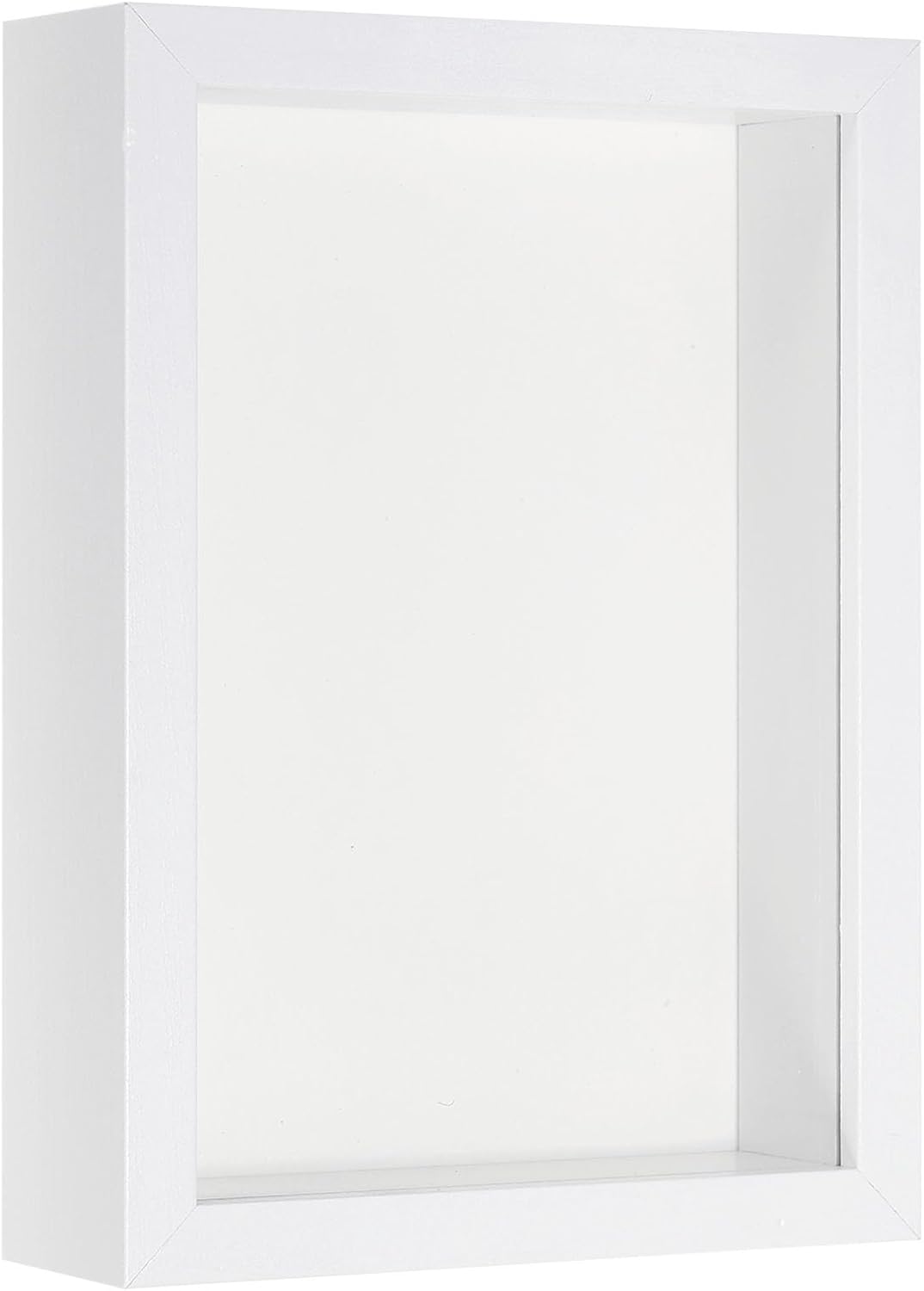 PATIKIL 6x8 Shadow Box Frame White Wooden