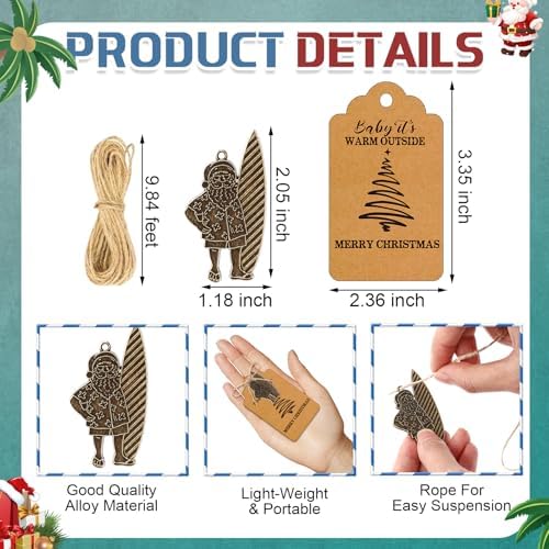 Suncalla 20 Sets Summer Christmas Keychain Decorations