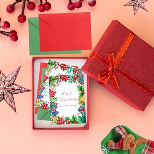 30 Pack Christmas Party Invitations with Envelopes
