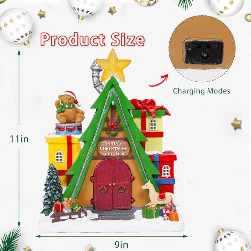 Dream Garden Animated Santa House with LED Lights