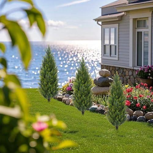 3FT Artificial Cedar Topiary Trees 2 Pack