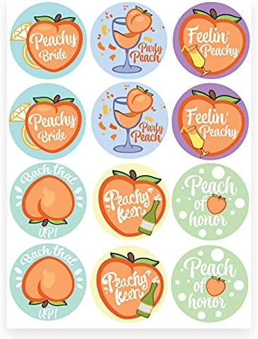 ELLOPI 12Pc Glossy Savannah Bachelorette Stickers