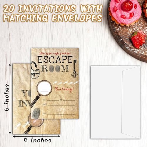 Mystery Birthday Invites for Boys Girls with Envelopes