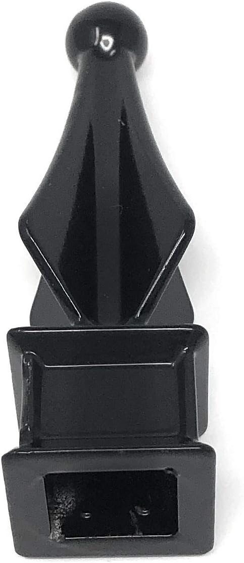 Aluminum Black Quad Flare Finial Set of 10