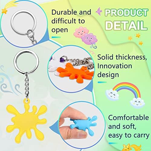 Taiyin Paint Splatter Keychains 48 Pcs Art Party Favors