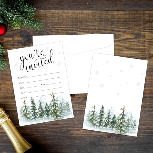 Whaline 25 Pack Christmas Party Invitations with Envelopes 1