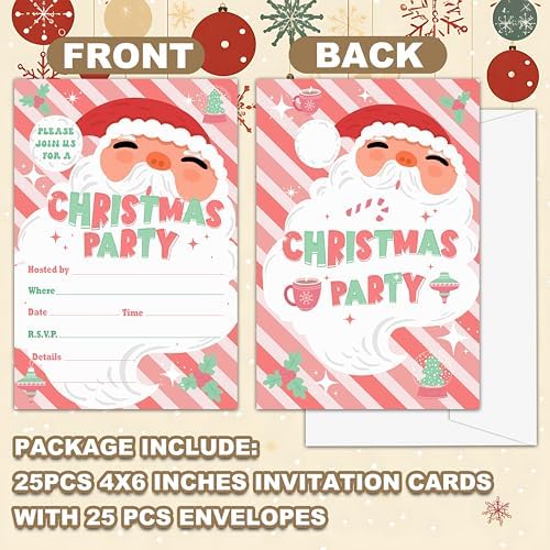 Christmas Party Invitations with Envelops