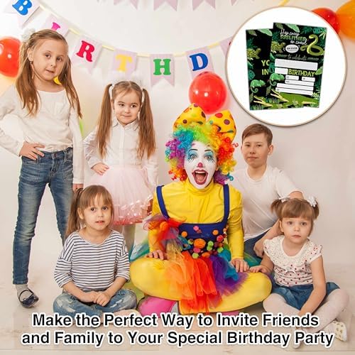 Reptile Birthday Invitations with Envelopes 25 Count