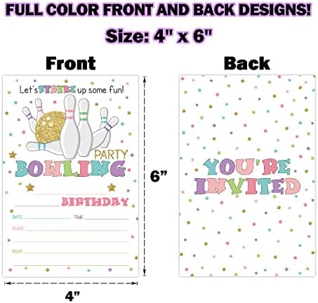 Strike Up Some Fun Bowling Party Invitations 20 Sets