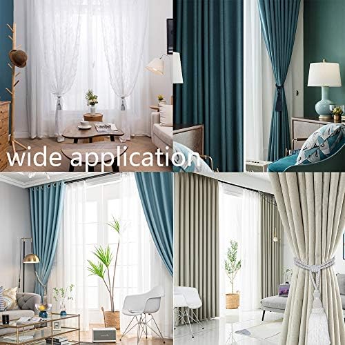 BEL AVENIR 2 Pack Gold Curtain Tiebacks with Tassels