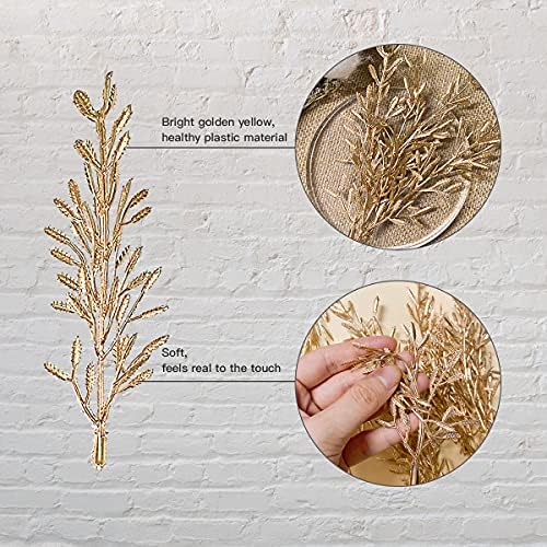 Yountor 100pcs Gold Artificial Flower Filler for Floating Candles