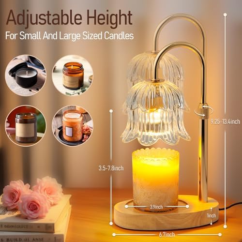 YDSP Candle Warmer Lamp with Timer and Adjustable Height