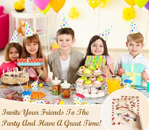 Carnival Birthday Invitations 20pcs with Envelopes