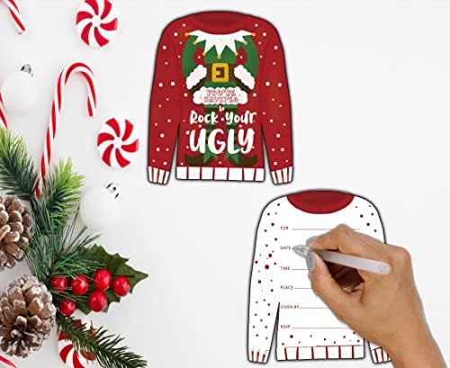 Pazag Christmas Party Invitations Alien Card Set