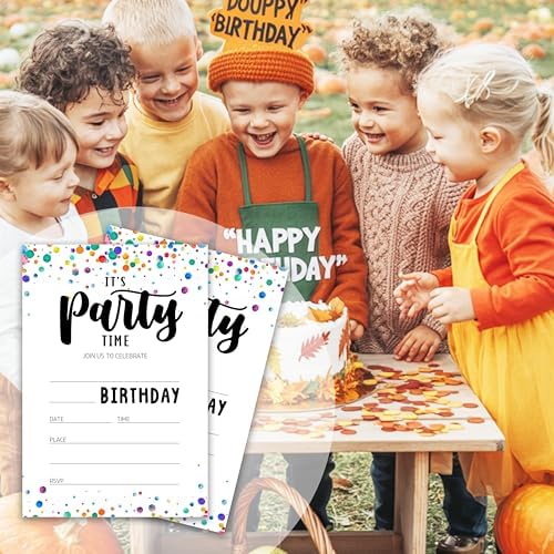 Its Party Time Birthday Invitation Cards with Envelopes Pack of 20