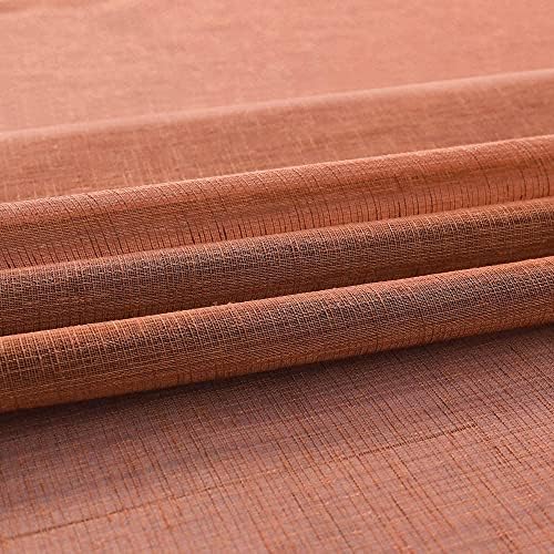 Terracotta Curtains 84 Inches Long 2 Panels Burnt Orange