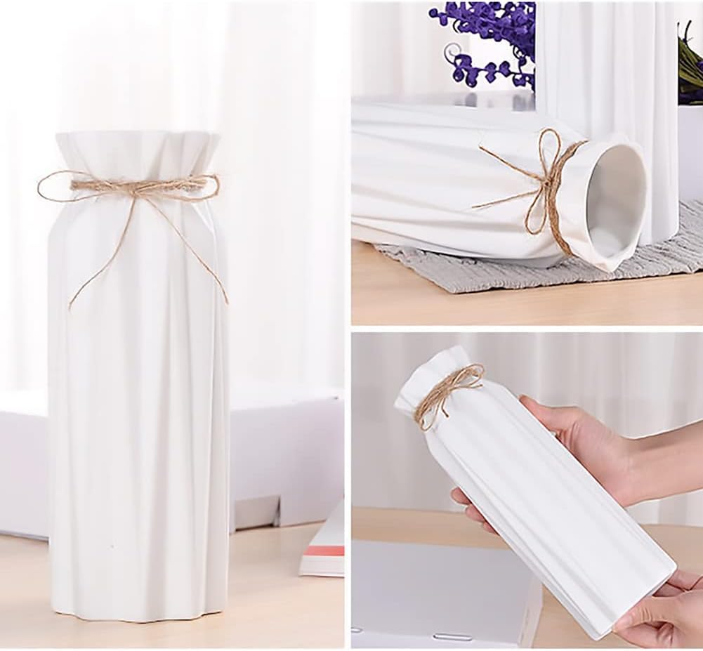 White Ceramic Vase - Modern Home Decor 827 H