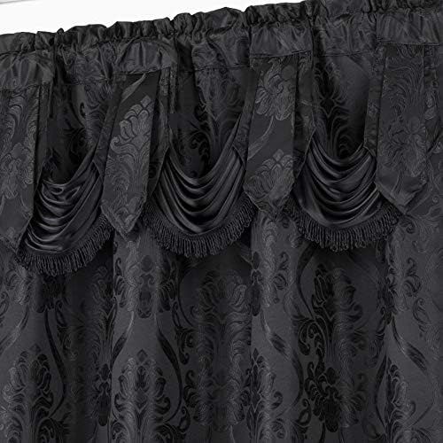 All American Collection 4 Piece Drape Set with Valance and Sheer