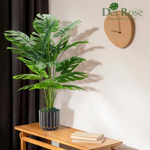 Der Rose Tall Artificial Monstera Plants 28 Indoor Decor