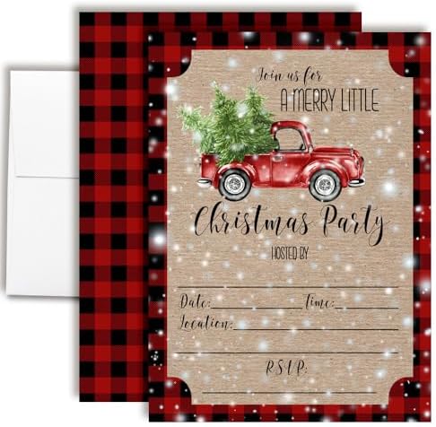 Amanda Creation Christmas Invitations with Envelopes 20 Pack 1