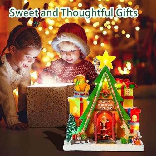 Dream Garden Animated Santa House with LED Lights