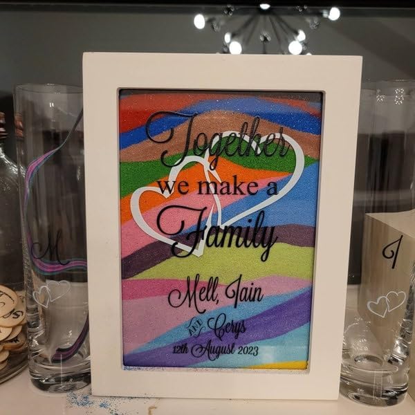 Personalized Blended Family Wedding Sand Shadow Box Set
