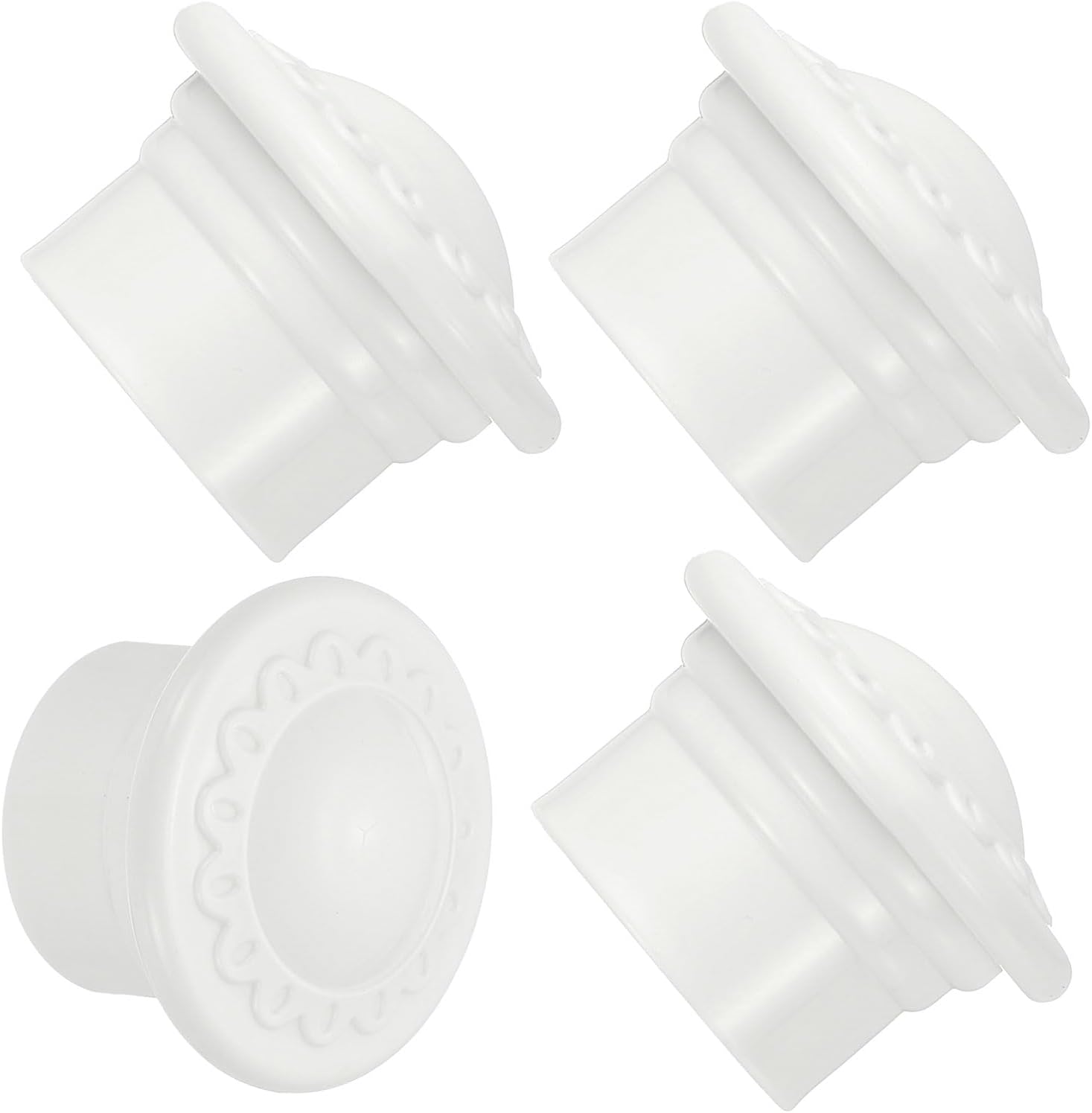 Uxcell Curtain Rod Ends 4Pcs Plastic Finial Cap for 26-28mm Rods