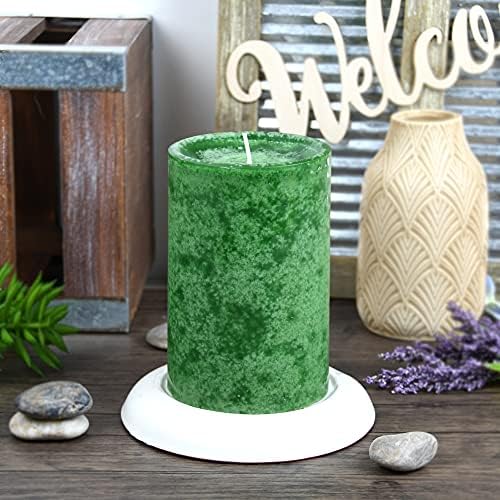 Jeco 6 Inch Holiday Forest Scented Pillar Candle