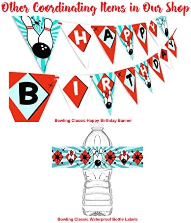 POP parties Ink Bowling Party Invitations Glow Red