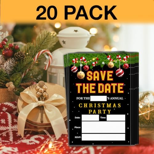 LyoGao Christmas Party Invitations 20 Pack