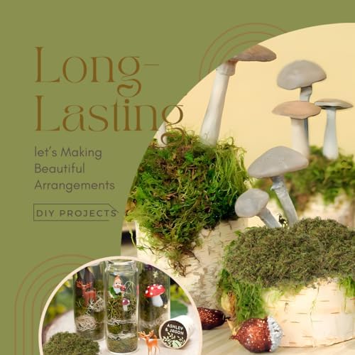 USMOLA Fake Green Moss for Potted Plants and DIY Crafts