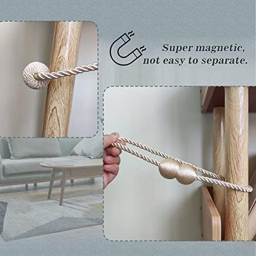 Hion Magnetic Curtain Holdbacks White 6 Pack