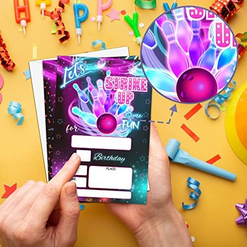 Levitatinyear Bowling Party Invites 4x6 Inches 20 Pack