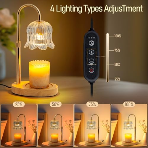 YDSP Candle Warmer Lamp with Timer and Adjustable Height