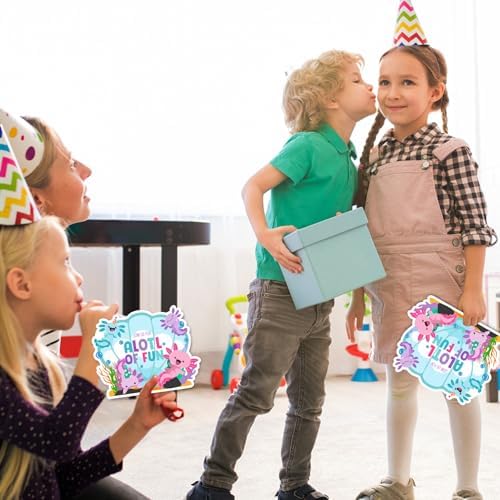 Axolotl Birthday Invitations with Envelopes 30Pcs