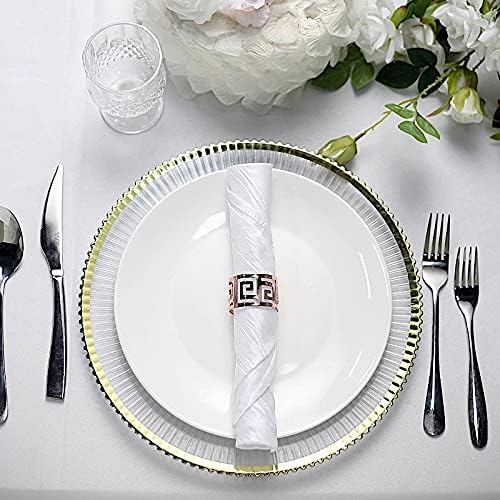 5 White Crinkle Accordion Taffeta Napkins for Events