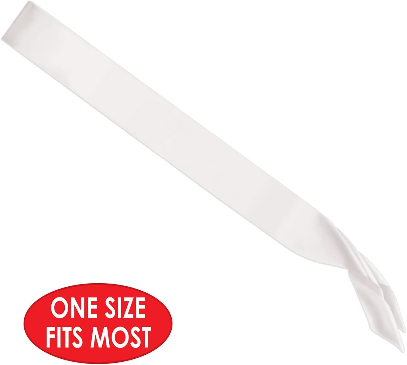 Beistle White Satin Sashes 3-Piece Set for Events