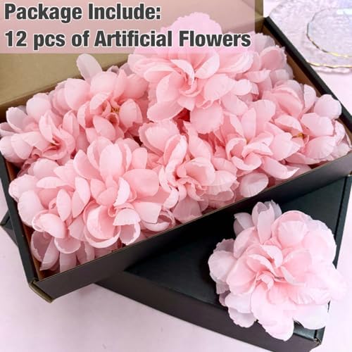 Floating Flowers for Floating Candle Centerpieces 12pcs Pink