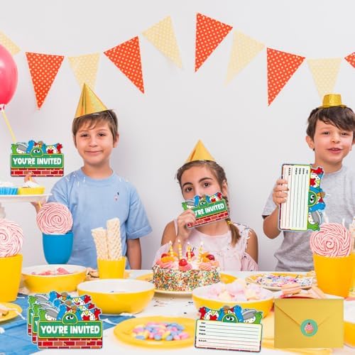 20Pcs Learning Street Birthday Invitations for Boys