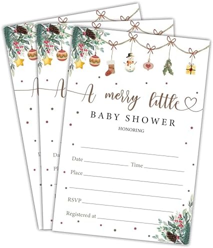 NYCTUG Merry Little Baby Shower Invites 25 Christmas Winter