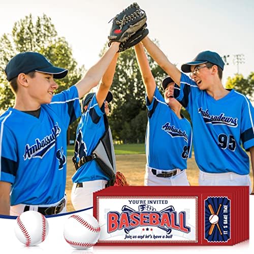 Woanger Baseball Party Invites 50 Pcs with Envelopes