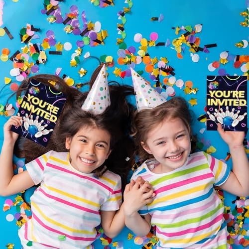 Bowling Party Invites 20-Pack with Envelopes