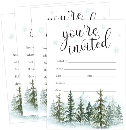 Whaline 25 Pack Christmas Party Invitations with Envelopes 1