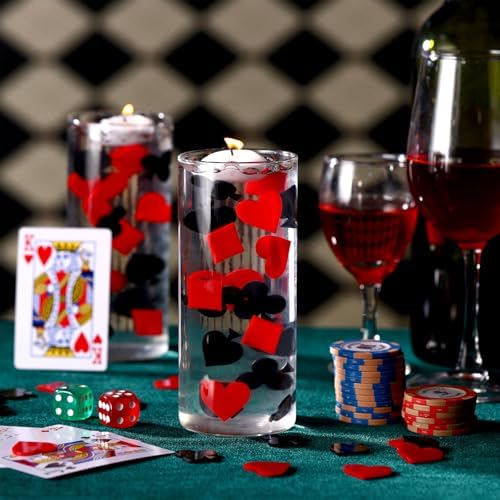 96 Pcs Casino Vase Filler Acrylic Poker Decorations
