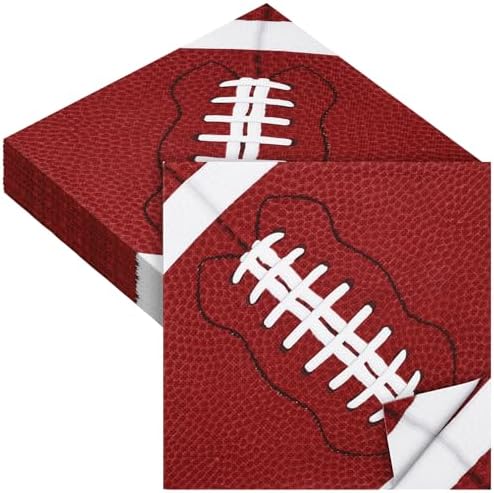 Aodaer Football Themed Napkins 48 Piece Set 13x13 Inches