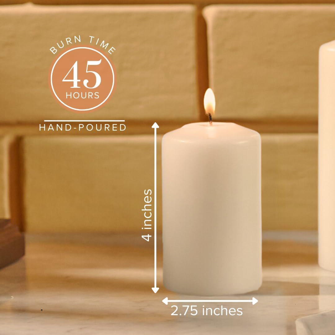 Simply Soson Ivory Pillar Candles Set of 6