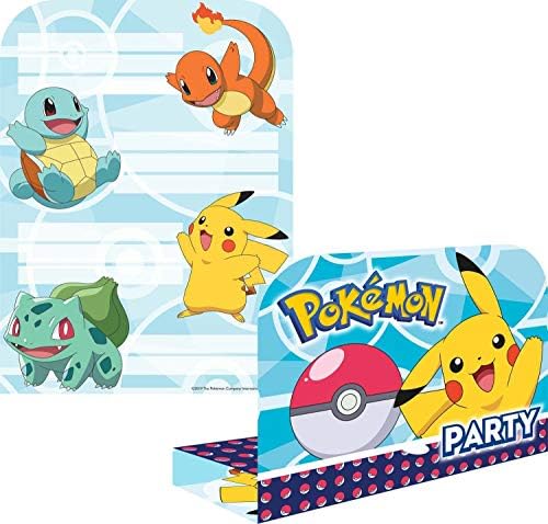 Amscan Pokmon Party Invitations 8 Pack