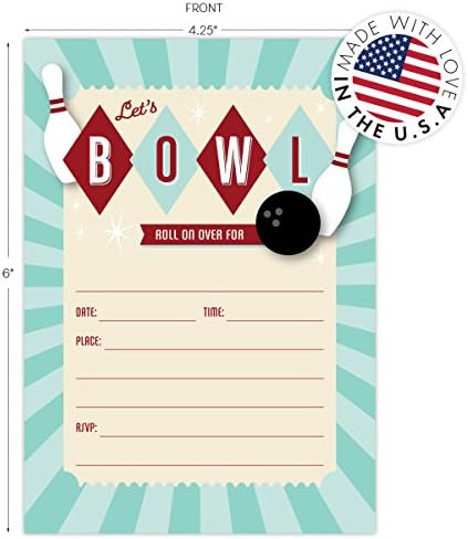 Koko Paper Co Bowling Themed Invitations Set of 25