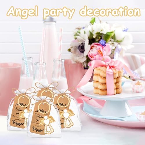 VZCBZC 24Set Angel Keychain Favor Pack