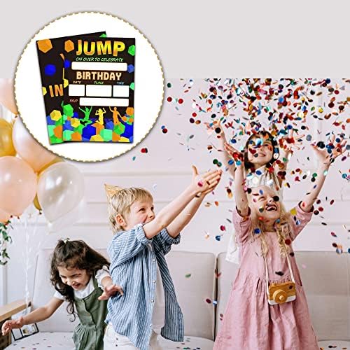 Jump Trampoline Birthday Invites with Envelopes 20 Pack